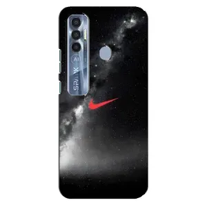 Чохол для TECNO Spark 7 Pro - з принтом Найк (AlphaPrint) (Найк червоний)
