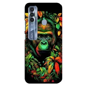 Чохол з Мавпами TECNO Spark 7 Pro - (AlphaPrint) (Мавпа в квітах)