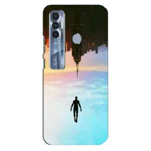 Чохол з людиною павуком для TECNO Spark 7 Pro - (AlphaPrint) (Людина павук)