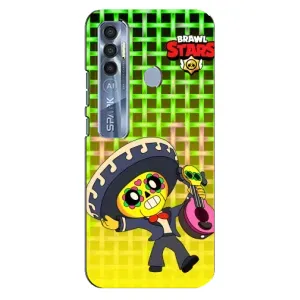 Чехлы Brawl Stars для TECNO Spark 7 Pro (AlphaPrint) (Поко в самбреро)