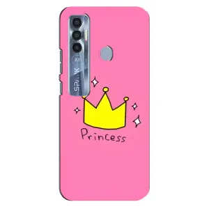 Чохол з картинкою (Стильні) ТЕКНО  Спарк 7 Про - (AlphaPrint) (Princess)