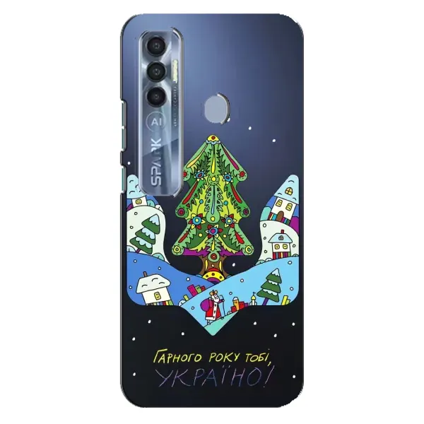 Чехол с принтом «Рождественский герб» для TECNO Spark 7 Pro Чехол с принтом «Рождественский герб» для TECNO Spark 7 Pro