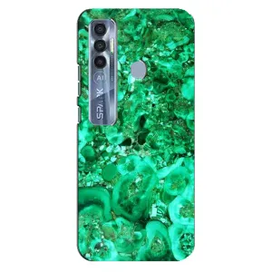Мраморний чехол на TECNO Spark 7 Pro (VPrint) (Салатовий Мрамор)