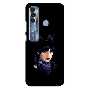 Чохли Венсдей на TECNO Spark 7 Pro Уенсдей (AlphaPrint) (серйозна Венздей)