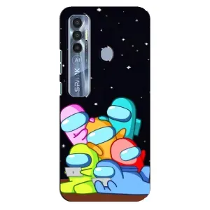 Чохли Амонг Ас для TECNO Spark 7 Pro (AlphaPrint) (Скіни в космосі)