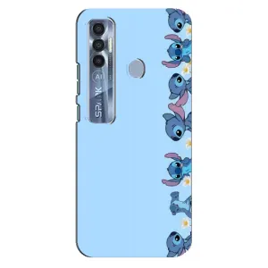Чохол з принтом Стіч на TECNO Spark 7 Pro (Стіч фон)