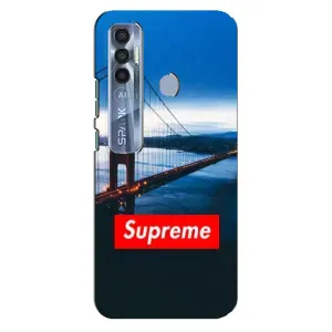 Чеохол для TECNO Spark 7 Pro з картинкою Supreme (AlphaPrint) (Стиль Supreme)