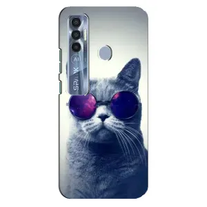 Чохол з принтом для TECNO Spark 7 Pro (AlphaPrint) Модні коти (Стильний кіт)
