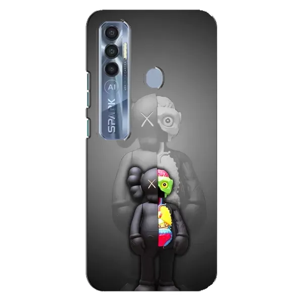 Чехол с принтом «Тело Bearbrick» для TECNO Spark 7 Pro