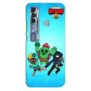 Чехлы Brawl Stars для TECNO Spark 7 Pro (AlphaPrint) (Тріо героїв)
