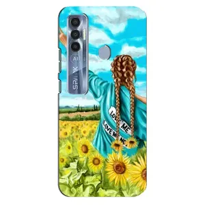 Чохол для Патріота України TECNO Spark 7 Pro - (AlphaPrint) (Україночка)