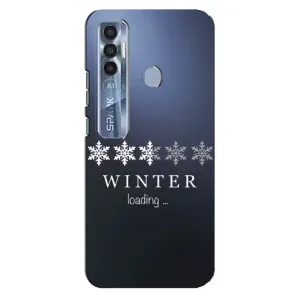 Зимні Чохли для ТЕКНО  Спарк 7 Про - прозорий фон (Winter loading)