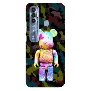 Чохли для TECNO Spark 7 Pro - Bearbrick Louis Vuitton (PREMIUMPrint) (Яскравий Bearbrick)