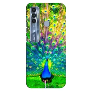 Чохол з пташками на TECNO Spark 7 Pro (VPrint) (Яскравий Павлин)