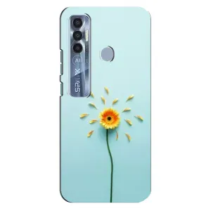 Чохли з квітами для TECNO Spark 7 Pro (VPrint) (Жовта квітка)