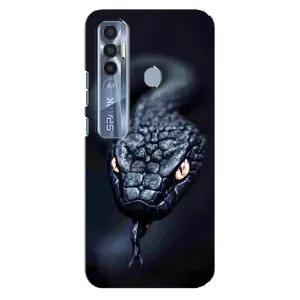 Чехол с картинкой «Хищники» для TECNO Spark 7 Pro (Черная змея)