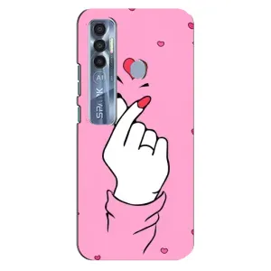 Чохол з принтом для TECNO Spark 7 Pro (AlphaPrint - Знак сердечка) (Знак Love)