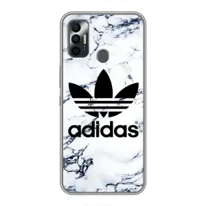 Чехлы Адидас для TECNO Spark 7P (AlphaPrint) (Адидас на мраморе)