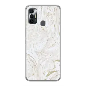 Мраморный чехол на TECNO Spark 7P (VPrint) (Белый мрамор)