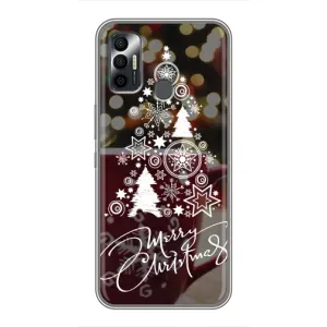 Рождественские Чехлы для TECNO Spark 7P (VPrint) (Елочка узорная)