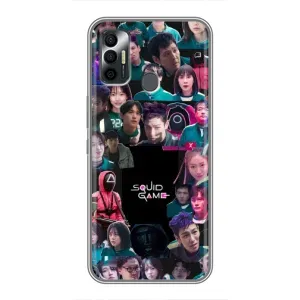 Чохол Гра в кальмара для TECNO Spark 7P (Колаж Гра кальмара)