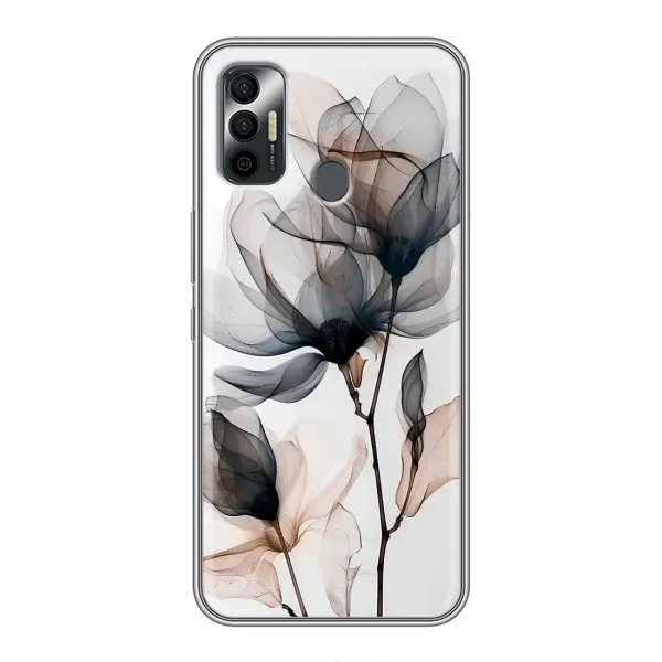 Чохол з принтом «Квіти на білому» для TECNO Spark 7P Чохол з принтом «Квіти на білому» для TECNO Spark 7P