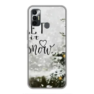 Новогодние, Праздничные Чехлы для TECNO Spark 7P - 2024 год (Let it snow)