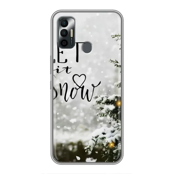 Чехол с принтом «Let it snow» для TECNO Spark 7P