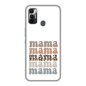 Чехол с принтом «Текстовый коллаж мама» для TECNO Spark 7P