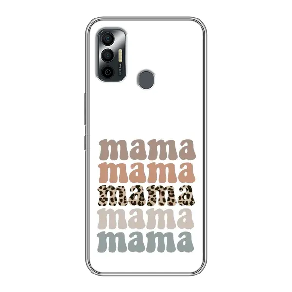 Чехол с принтом «Текстовый коллаж мама» для TECNO Spark 7P