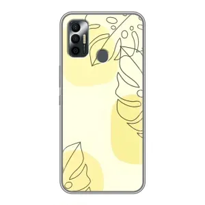 Силиконовый чехол с принтом в цветах на TECNO Spark 7P