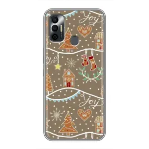 Новогодние, Праздничные Чехлы для TECNO Spark 7P - 2024 год (Новогодние пряники)