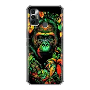 Чехол с Обезьянами TECNO Spark 7P - (AlphaPrint) (Обезьяна в тропиках)