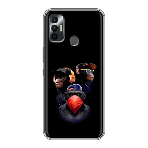 Чехол с принтом «Три обезьяны» для TECNO Spark 7P Чехол с принтом «Три обезьяны» для TECNO Spark 7P