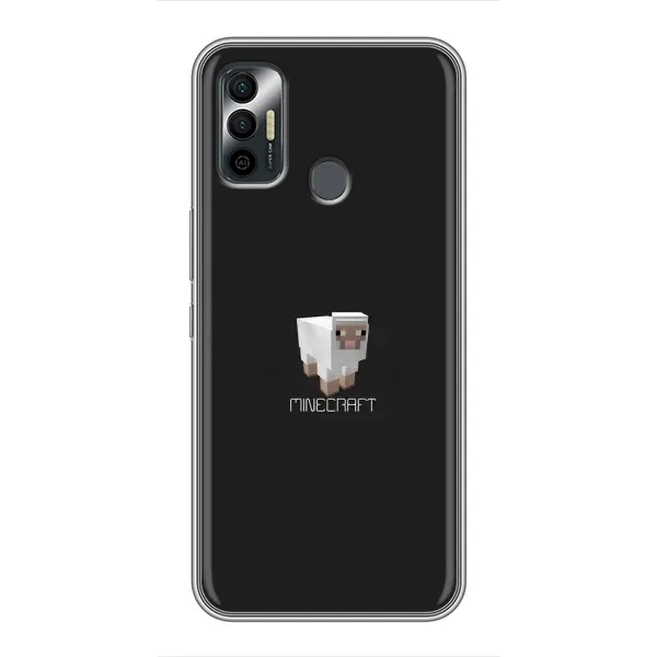 Чехол с принтом «Овечка Майнкрафт» для TECNO Spark 7P