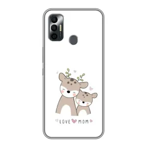 Чехол с принтом «Оленята мама и малыш» для TECNO Spark 7P