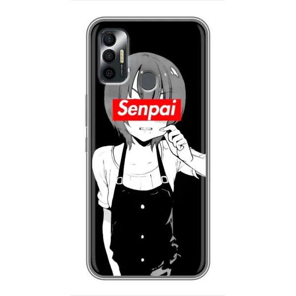 Чохол з принтом «Senpai» для TECNO Spark 7P