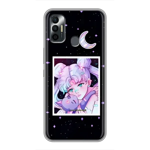 Чохол з принтом «Сейлор Мун» для TECNO Spark 7P