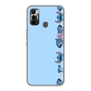 Чохол з принтом Стіч на TECNO Spark 7P (Стіч фон)