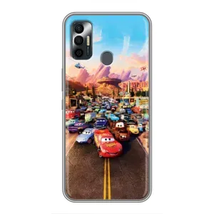 Силіконовий чохол Маквін для TECNO Spark 7P (Тачки на трасі)