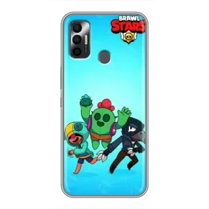 Чехлы Brawl Stars для TECNO Spark 7P (AlphaPrint) (Тріо героїв)