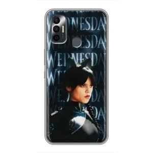 Чохли Венсдей на TECNO Spark 7P Уенсдей (AlphaPrint) (Венздей кішка)