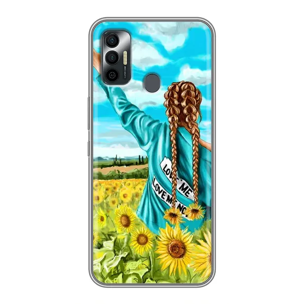 Чохол з принтом «Україночка» для TECNO Spark 7P