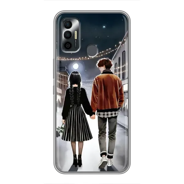 Чохол з принтом «Венздей та Тайлер» для TECNO Spark 7P