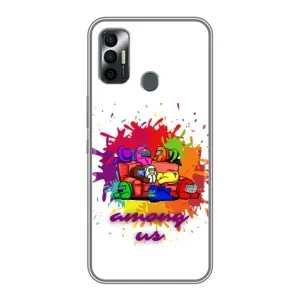 Чехол Амонг Ас для TECNO Spark 7P (AlphaPrint) (Яркий АмонгАс)
