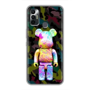 Чохли для TECNO Spark 7P - Bearbrick Louis Vuitton (PREMIUMPrint) (Яскравий Bearbrick)