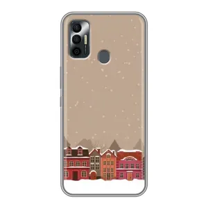 Новогодние, Праздничные Чехлы для TECNO Spark 7P - 2024 год (Зимний город)