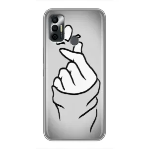 Чохол з принтом для TECNO Spark 7P (AlphaPrint - Знак сердечка) (Значок Love)