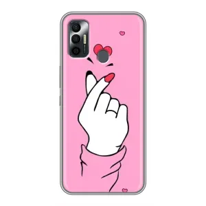 Чохол з принтом для TECNO Spark 7P (AlphaPrint - Знак сердечка)