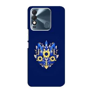 Чехлы для TECNO Spark 8  Укр. Символика (AlphaPrint) (Цветочный Герб)
